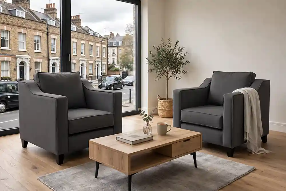 Logan Sofa Chair Battleship
