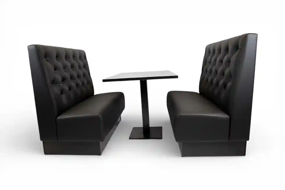 Deep Buttoned Double Unit Black